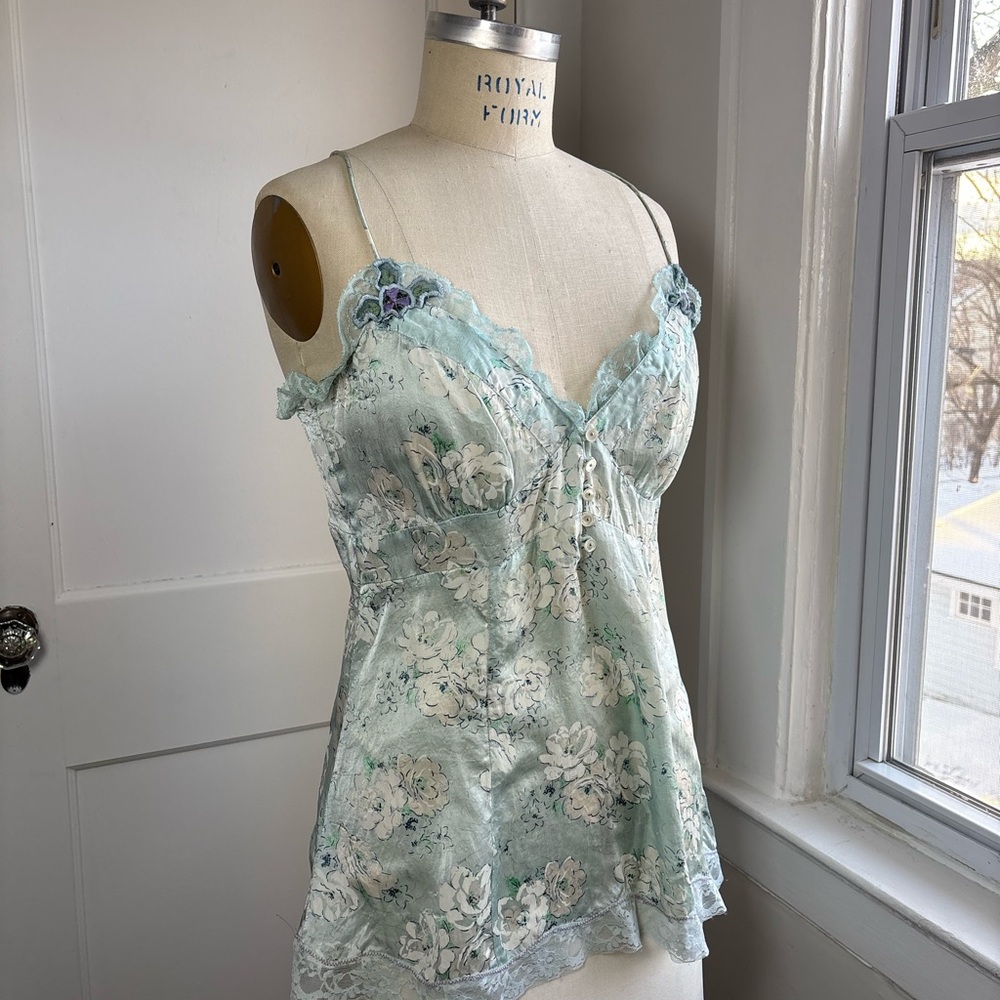 Vintage Free People 100% Silk Tank Top